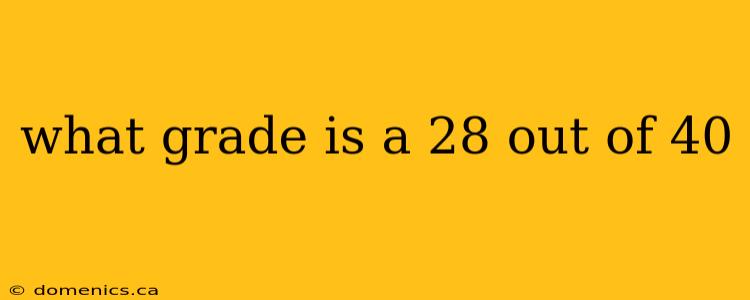 what grade is a 28 out of 40