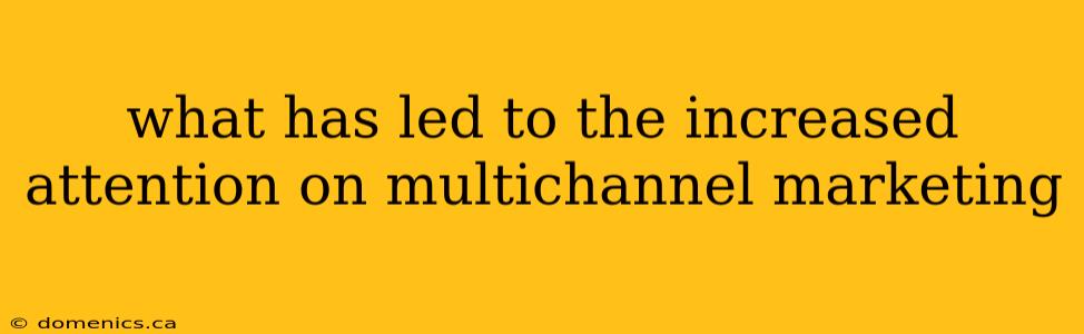 what has led to the increased attention on multichannel marketing