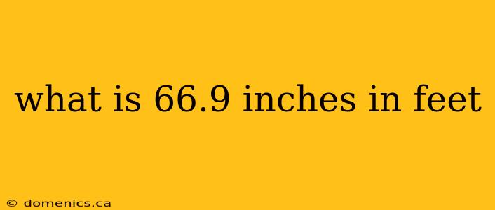 what is 66.9 inches in feet