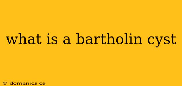 what is a bartholin cyst