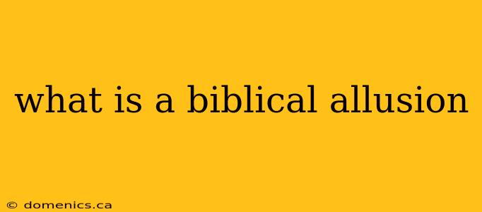what is a biblical allusion