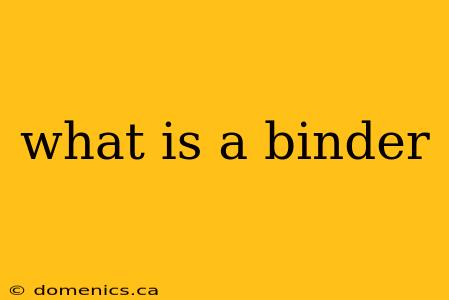 what is a binder