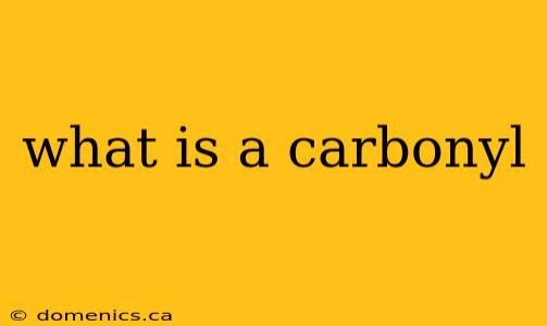 what is a carbonyl