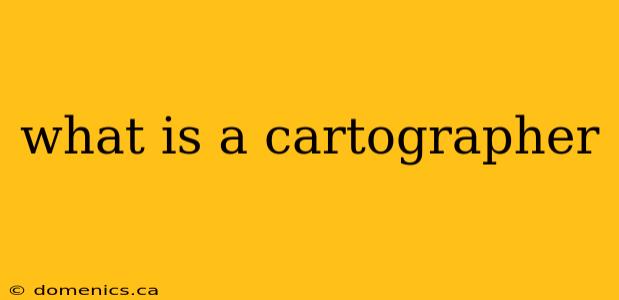 what is a cartographer