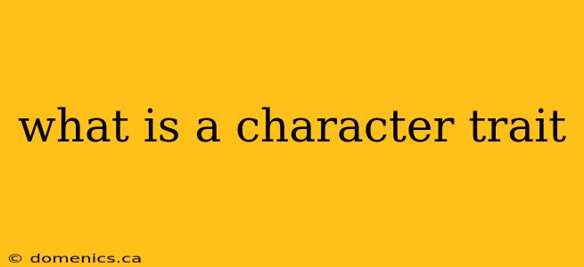 what is a character trait