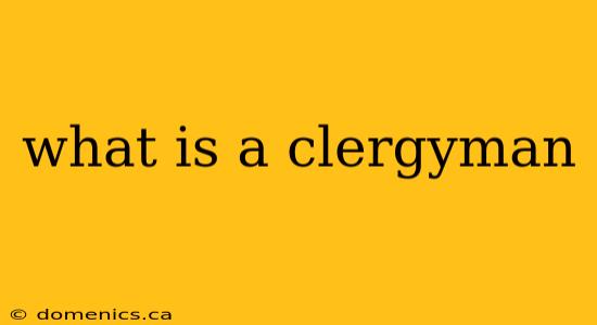 what is a clergyman