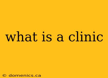 what is a clinic