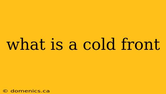 what is a cold front