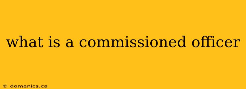 what is a commissioned officer