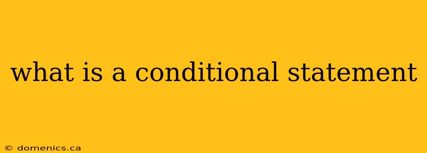 what is a conditional statement