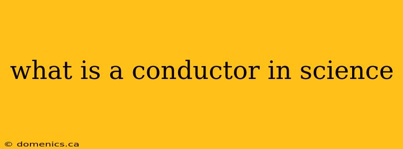 what is a conductor in science