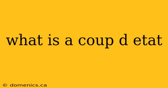 what is a coup d etat