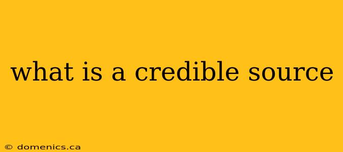 what is a credible source