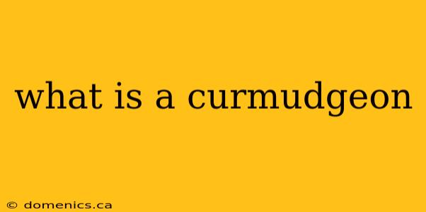 what is a curmudgeon