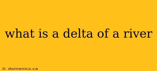 what is a delta of a river