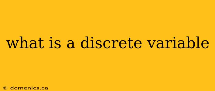 what is a discrete variable