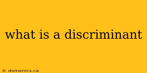 what is a discriminant