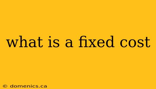 what is a fixed cost