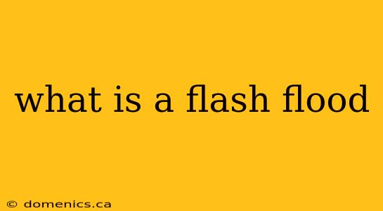 what is a flash flood