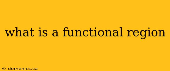 what is a functional region