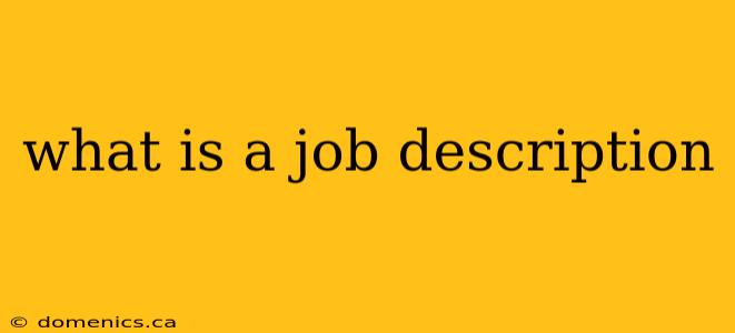 what is a job description