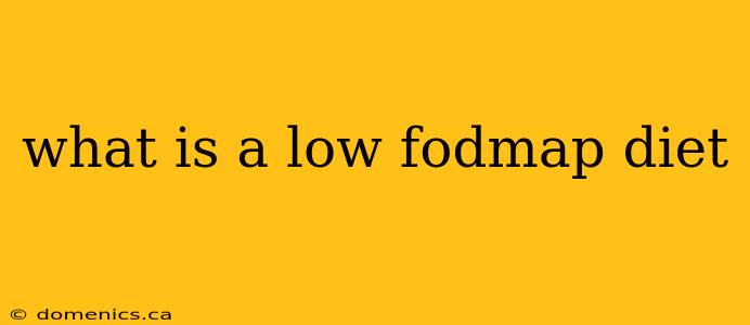 what is a low fodmap diet