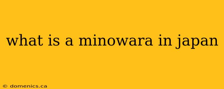 what is a minowara in japan