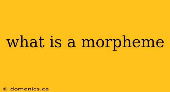 what is a morpheme