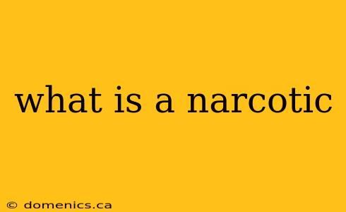 what is a narcotic