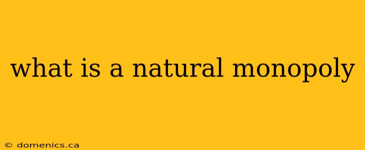 what is a natural monopoly