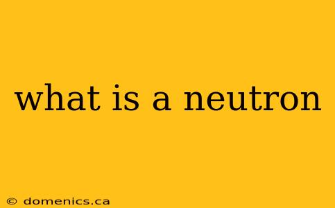 what is a neutron