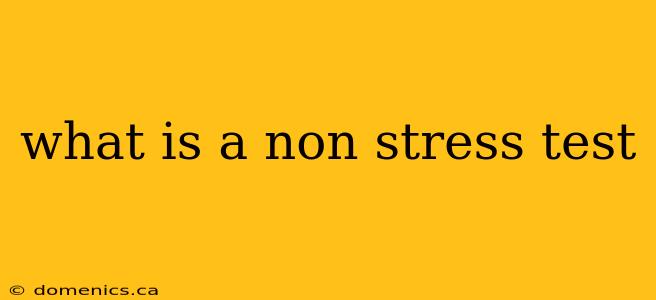 what is a non stress test