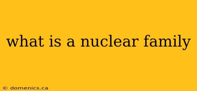 what is a nuclear family