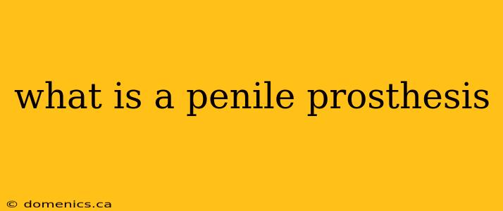 what is a penile prosthesis