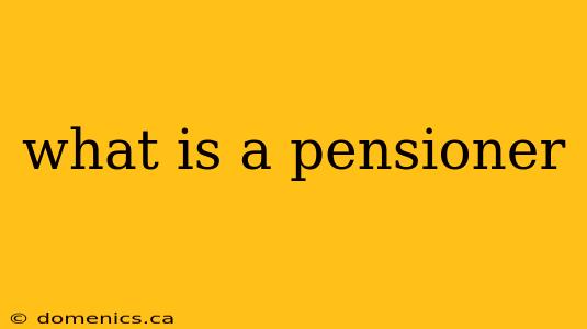 what is a pensioner