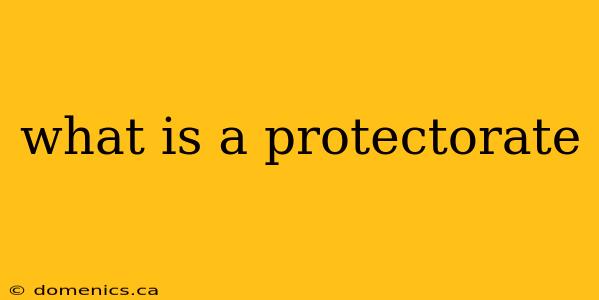 what is a protectorate