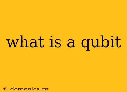 what is a qubit