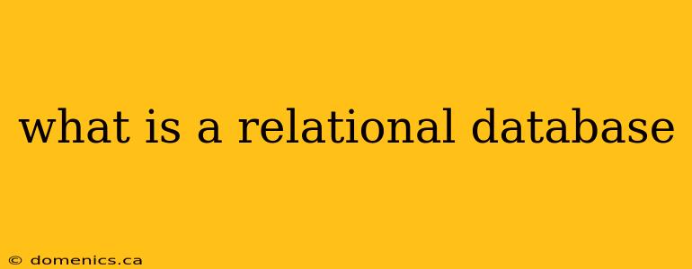 what is a relational database