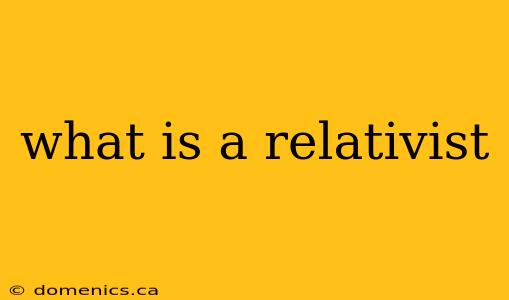 what is a relativist