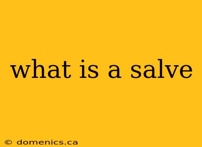 what is a salve