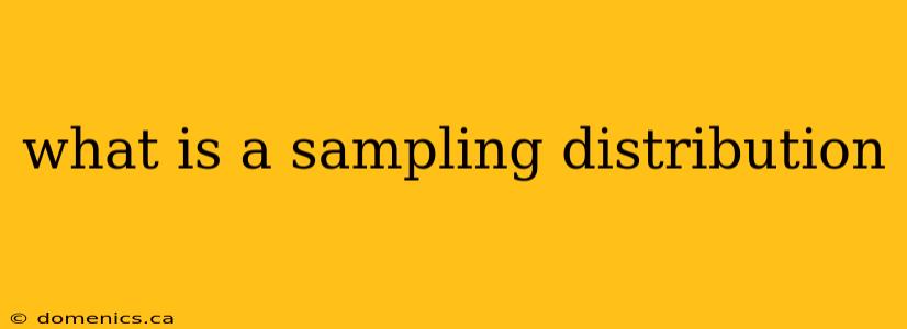 what is a sampling distribution