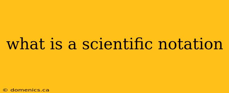 what is a scientific notation
