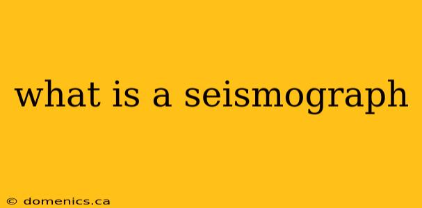 what is a seismograph