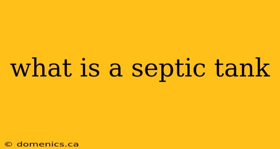 what is a septic tank