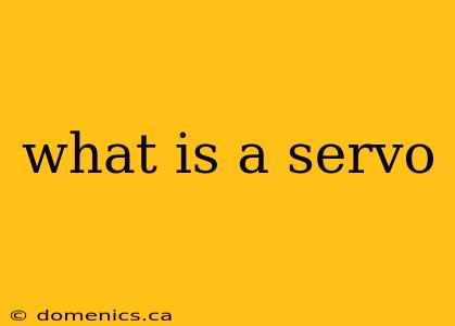 what is a servo