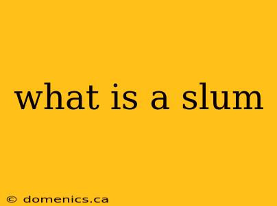 what is a slum