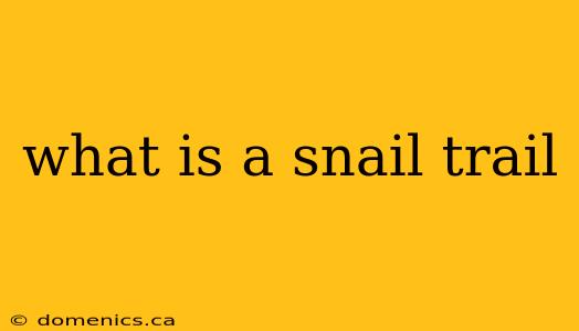 what is a snail trail