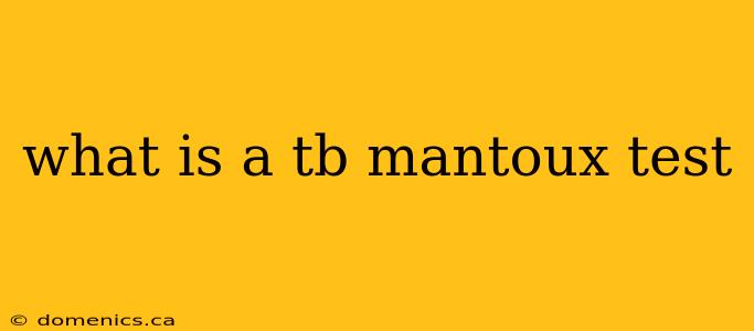 what is a tb mantoux test