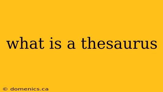 what is a thesaurus