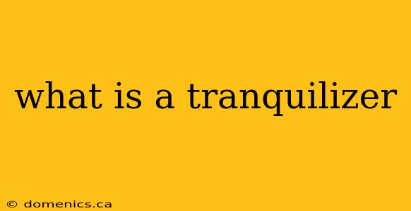 what is a tranquilizer